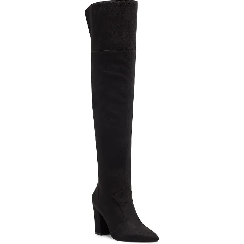 Boots with sleek sole designs -Jessica Simpson Womens Faux Suede Zipper Over-The-Knee Boots