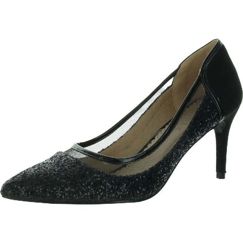 Breathable high heels for warm evenings-Womens Glitter Pointed Toe Pumps