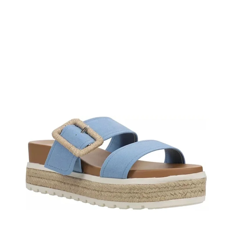 sandals with elastic straps for easy fit-Women's Shoes MIA KENZY Platform Espadrille Slide Sandals MH1916 LIGHT BLUE