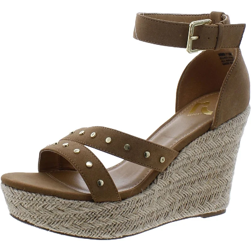 sandals with padded straps for comfort-Report Womens ELLIOT Comfort Insole  Wedge Sandals