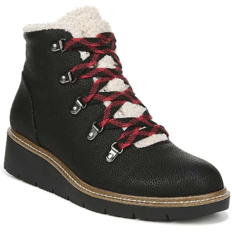 Boots for indoor snow suppers -Dr. Scholl's Shoes Womens So Cozy Heels Ankle Combat & Lace-up Boots