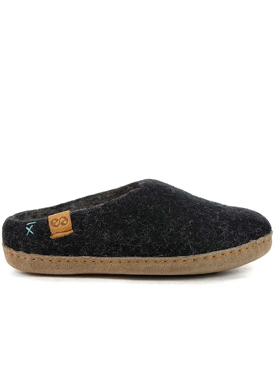 Slippers for light hush -Wool by Green Unisex Makalu Suede Sole Open Heel Slippers