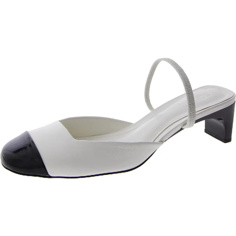 Stylish high heels for urban nights-BERTIE Womens Leather Round toe Block Heels