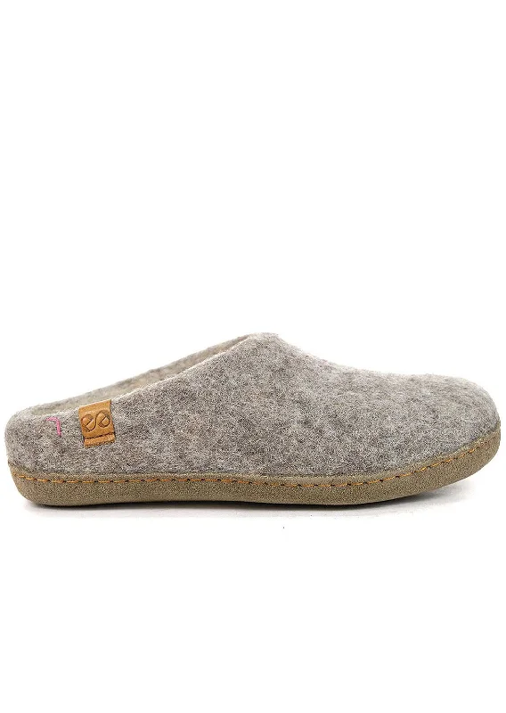 Slippers for deal calm -Wool by Green Unisex Makalu Suede Sole Open Heel Slippers