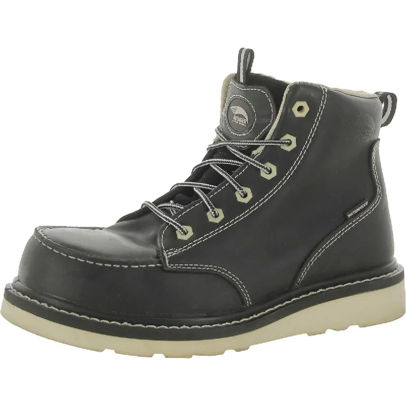 Boots with tough heel layers -Avenger Womens Leather Carbon Fiber Toe Work & Safety Boots