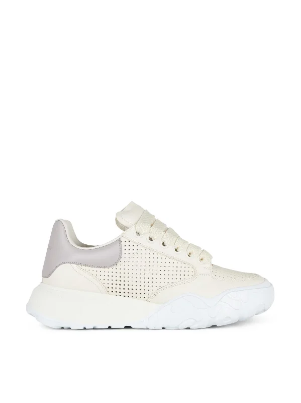 Shoes with fresh weave panels -ALEXANDER MCQUEEN New Court Chunky Sneakers for Women