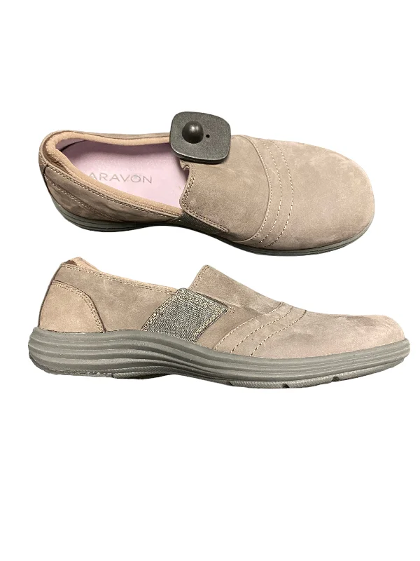 Flats with plush footbed padding -Shoes Flats By aravon In Grey, Size: 8.5