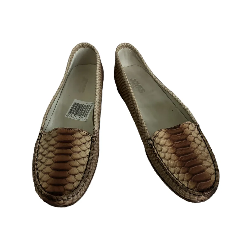 Flats with faint glow cushioning -Shoes Flats By Joyks In Snakeskin Print, Size: 11