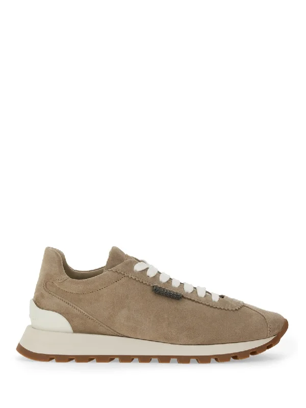 Shoes for slow jogs -BRUNELLO CUCINELLI Suede Sneakers for Women