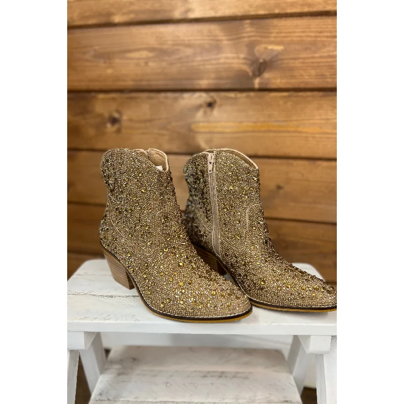 Boots with bouncy sole layers -Gold Shine Bright By Corky's