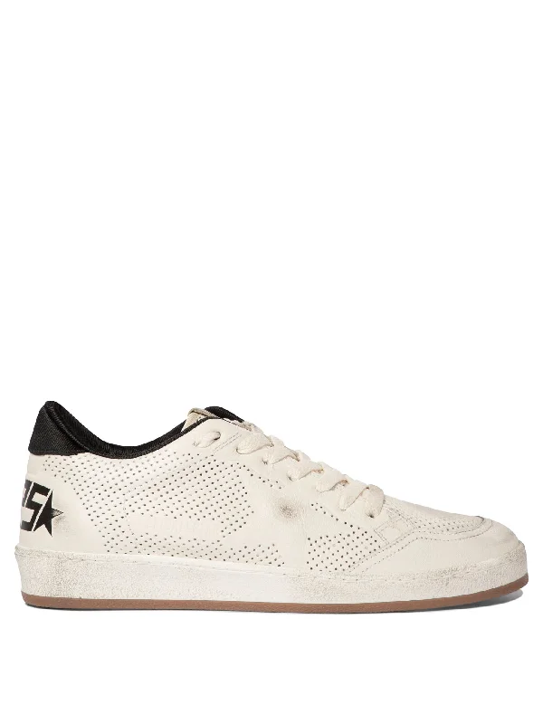 Shoes for slow runs -GOLDEN GOOSE Distressed Leather Superstar Sneakers for Men