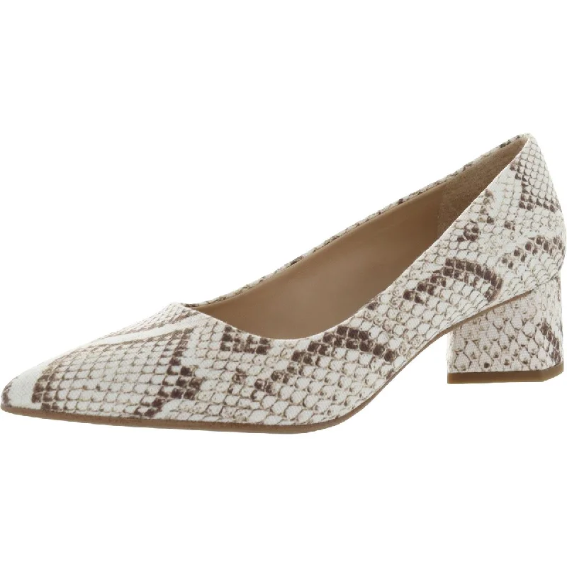 Cheap high heels for simple evenings-Franco Sarto Womens Global Snake Print Pointed Toe Pumps