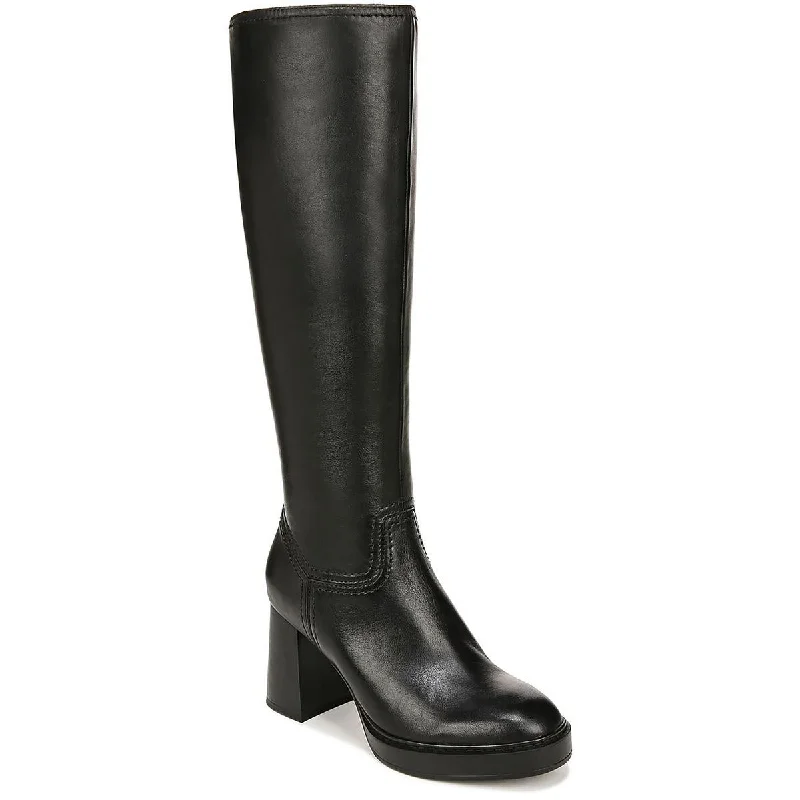 Boots with tough sole linings -Naturalizer Womens Ona Leather Wide Calf Knee-High Boots