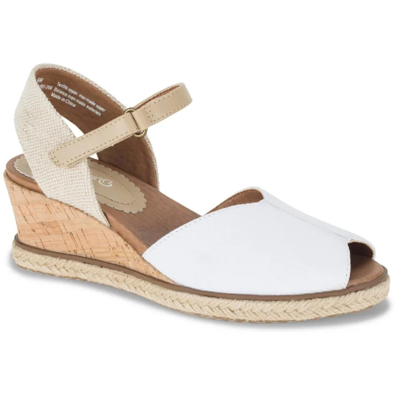 sandals for stylish day trips-Baretraps Womens Odetta Textured Slingack Wedge Sandals