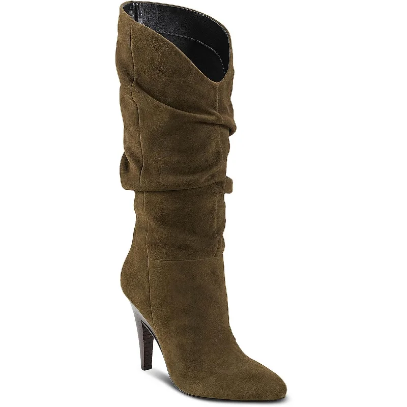 Boots for women with sore heels -Marc Fisher Womens Krista Suede Slouchy Knee-High Boots