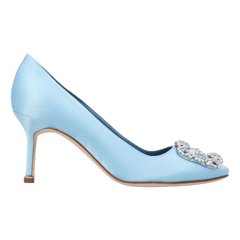 Durable high heels for daily fashion-Manolo Blahnik Hangisi 070 Pump Blue