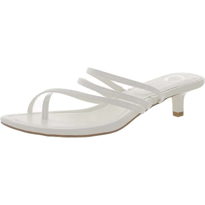 sandals for walks by the beach-Journee Collection Womens Patent Leather Slip On Kitten Heels