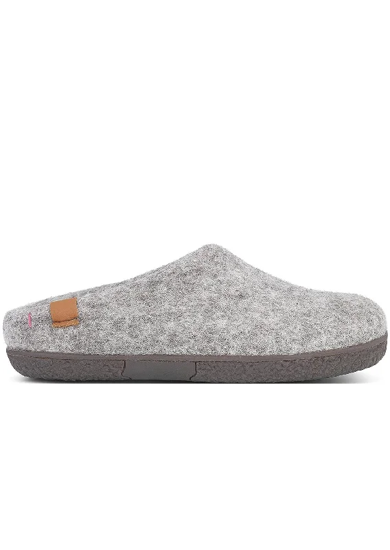 Chic slippers for luxe hush -Wool by Green Unisex Tibet Rubber Sole Open Heel Slippers