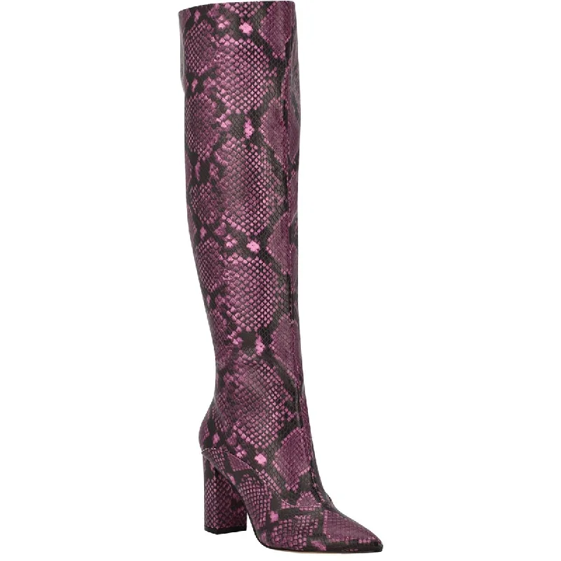 Boots for daily frost chic -Guess Womens GWLADIE BLOCK HEEL PO;INTED TOE Mid-Calf Boots