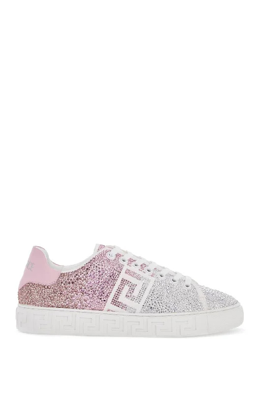 Shoes for gym tinkering -VERSACE Gradient Satin Sneaker for Women