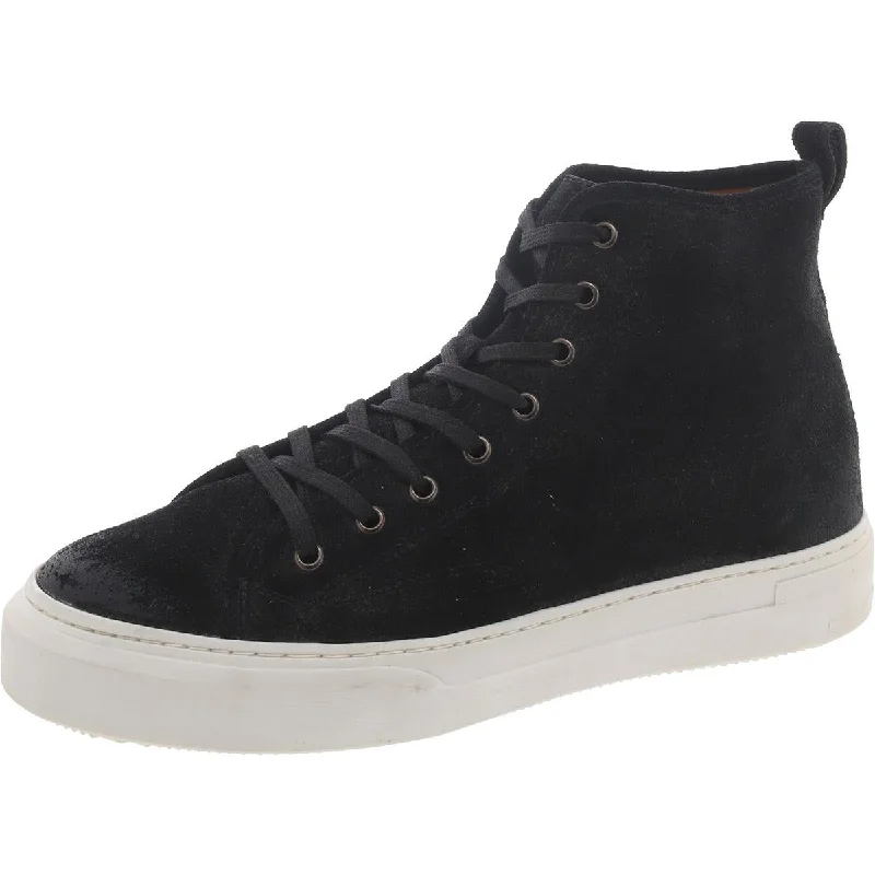 Shoes with thick mesh caps -Steve Madden Mens Forte Lace Up Slip On High-Top Sneakers