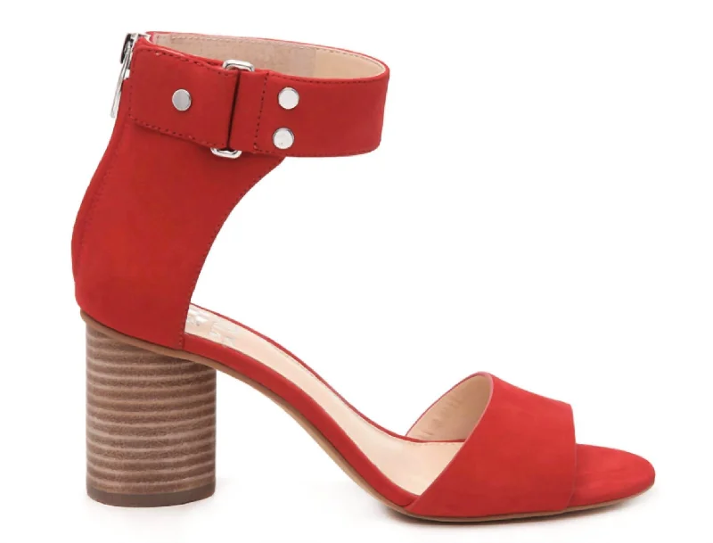 Premium high heels for sharp nights-Jannali In Cherry Red