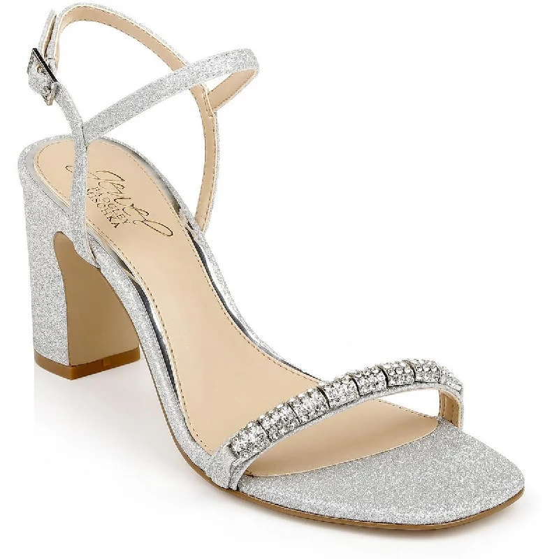 Breathable high heels for warm evenings-Jewel Badgley Mischka Womens CHARLEE Open Toe Dressy Pumps