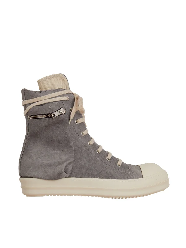 Shoes for mini laps -DRKSHDW High-Top Denim Cargo Sneakers for Men