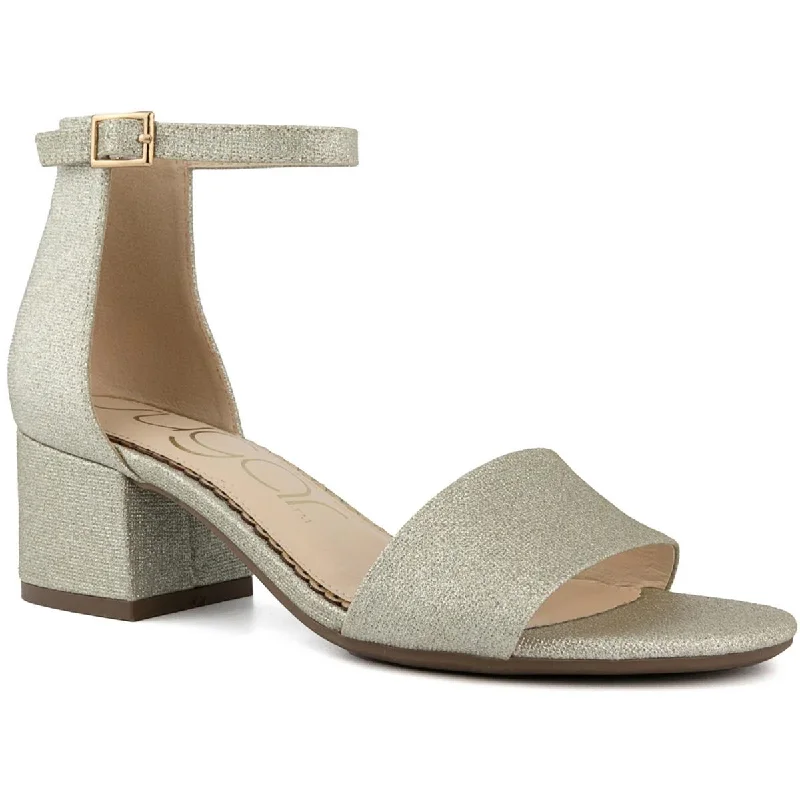 sandals with fun beach vibes-Sugar Womens Noelle Microsuede Ankle Open-Toe Heels