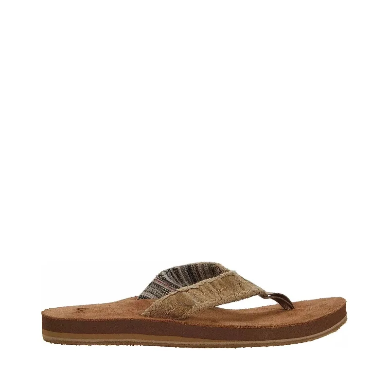 sandals for summer festivals-Men's Shoes Sanuk FRAID NOT SOFT TOP Casual Flip Flop Sandals 1116736 NATURAL