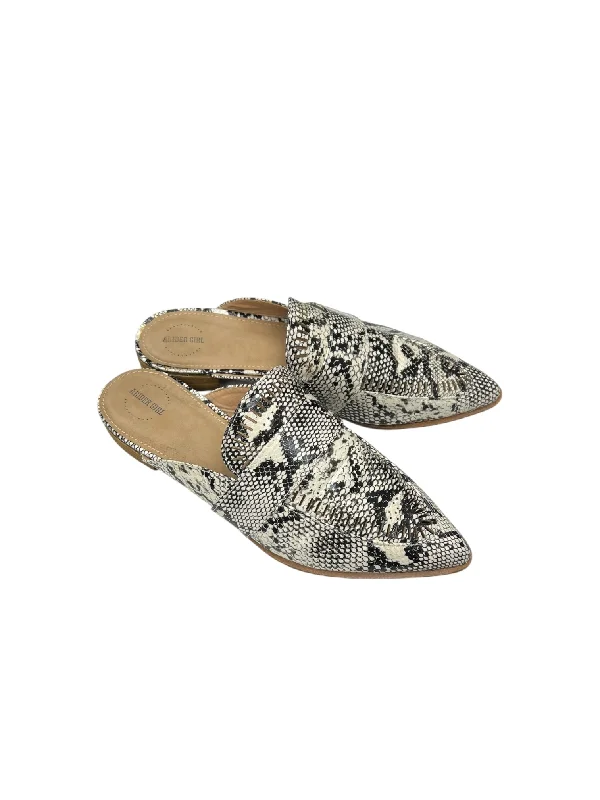 Flats with chic outsole patterns -Shoes Flats By Clothes Mentor In Snakeskin Print, Size: 8