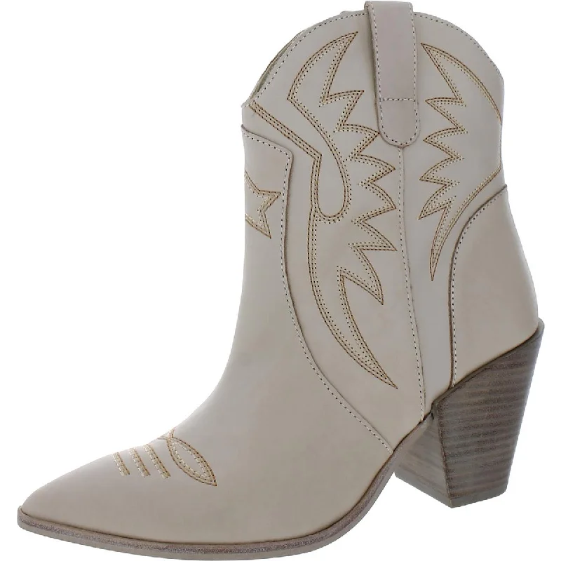 Boots with silky inner padding -Dolce Vita Womens Ginni Nubuck Pointed toe Cowboy, Western Boots