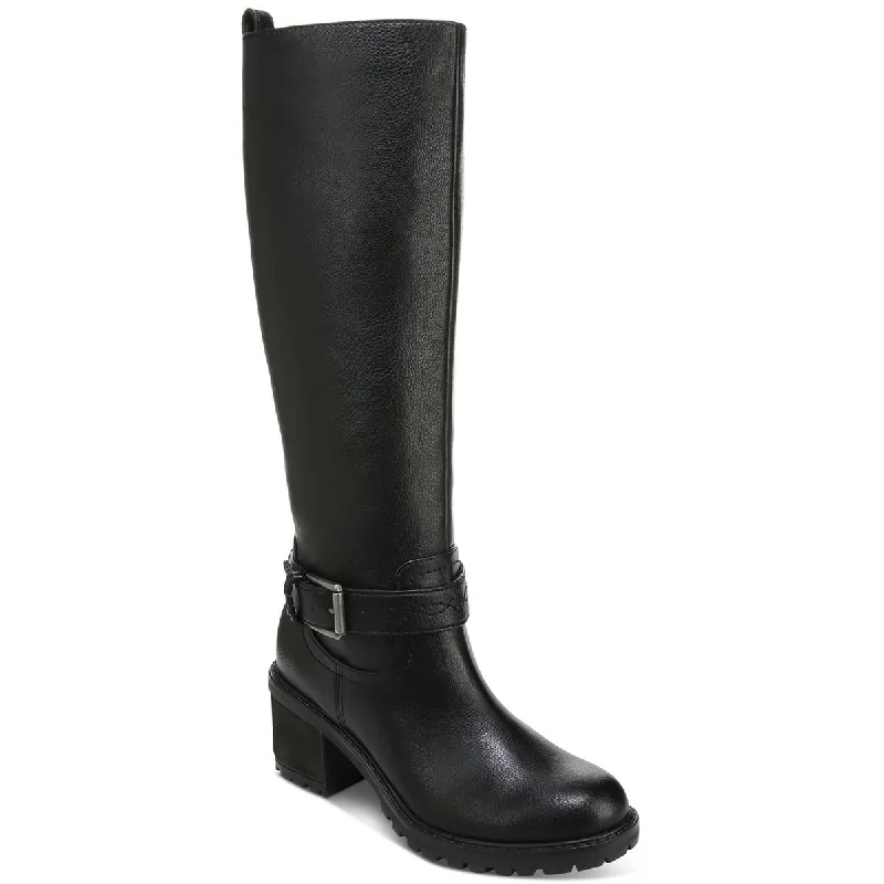 Boots with flexible heel layers -Zodiac Womens GWYN Faux Leather Round toe Knee-High Boots