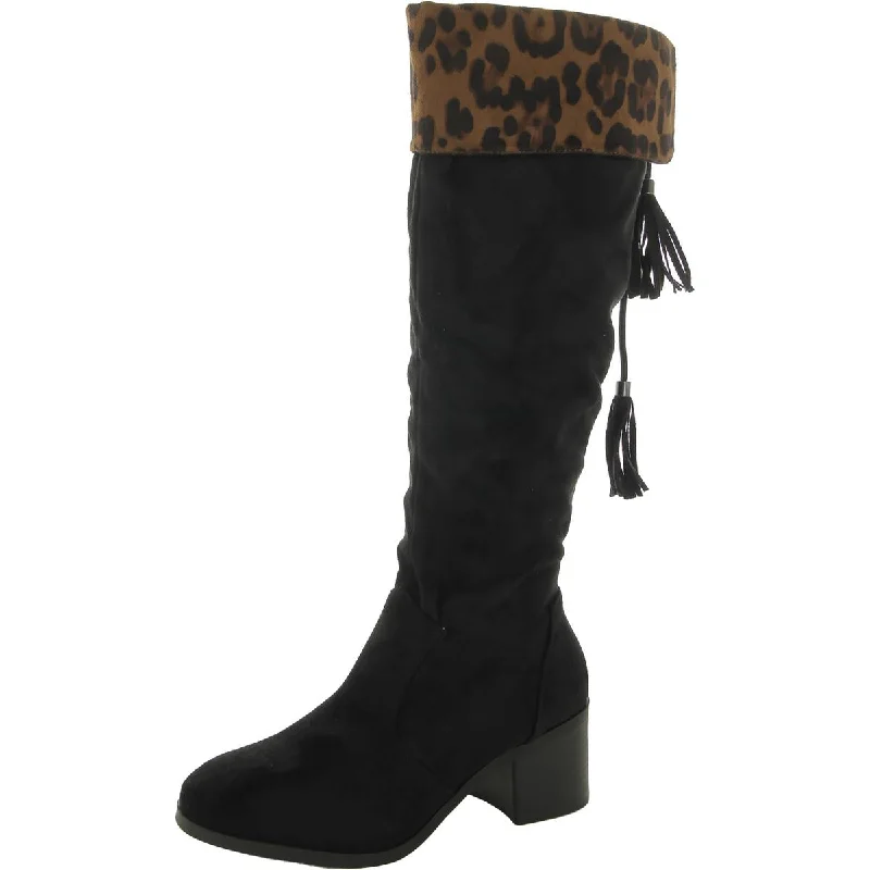 Boots with cushy heel linings -Trary Womens Zipper Knee-High Boots