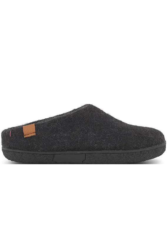 Deal slippers for low hush -Wool by Green Unisex Tibet Rubber Sole Open Heel Slippers