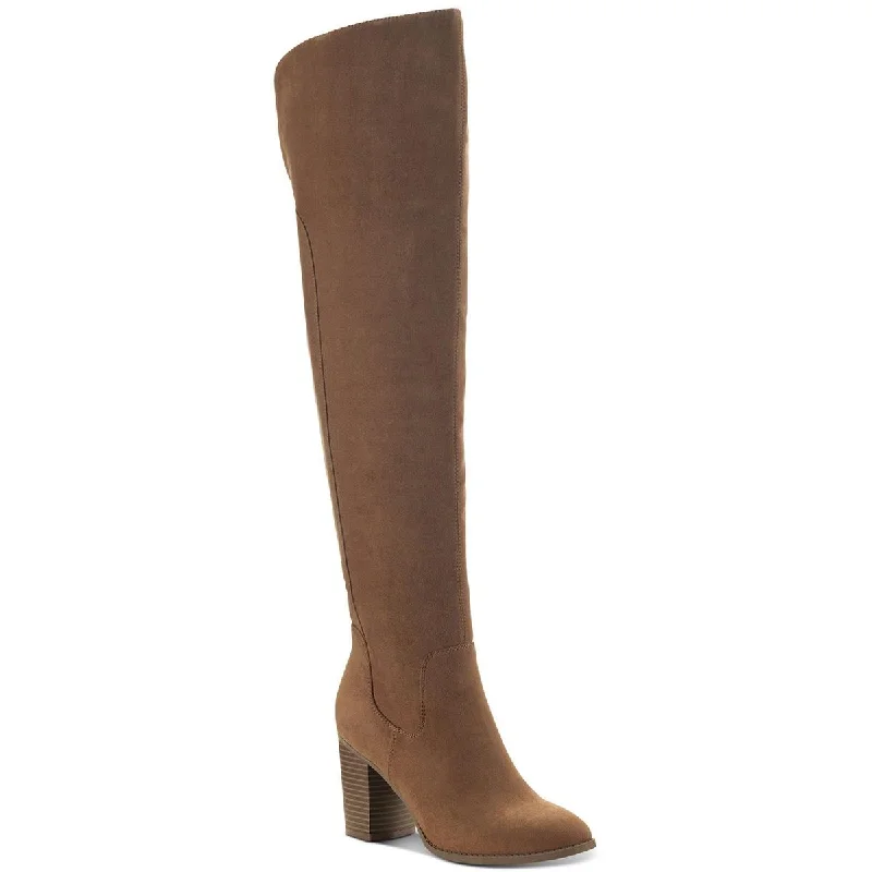 Boots with bronze metallic tones -Sun + Stone Womens Harloww Zipper Tall Over-The-Knee Boots