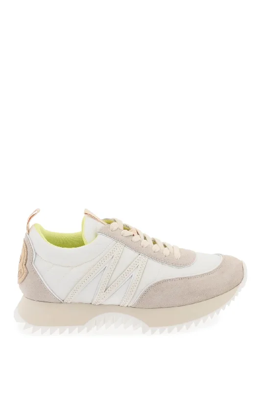 Shoes for wet city jogs -MONCLER Women's Pacey Mini Sneakers in Nylon and Suede