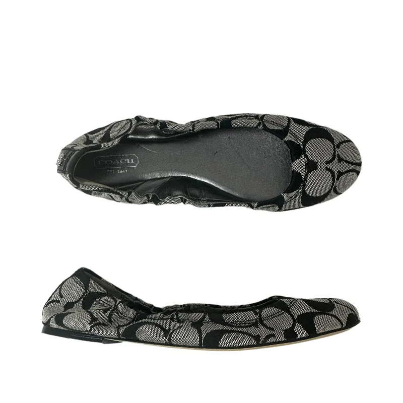 Flats with plush sole padding -Aly Signature Ballet Flats Designer Coach, Size 7