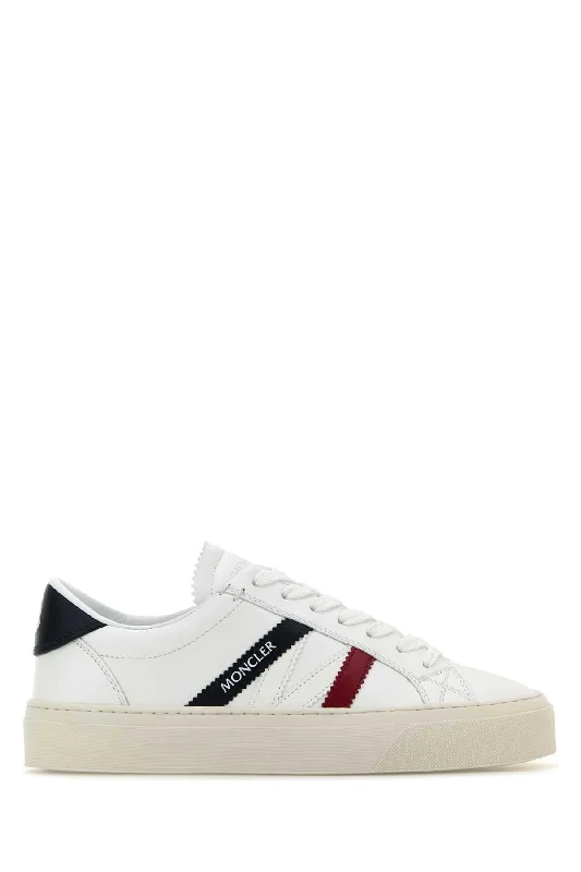 Shoes for damp dawn runs -MONCLER Women's Monaco 2 Mini Leather Sneakers