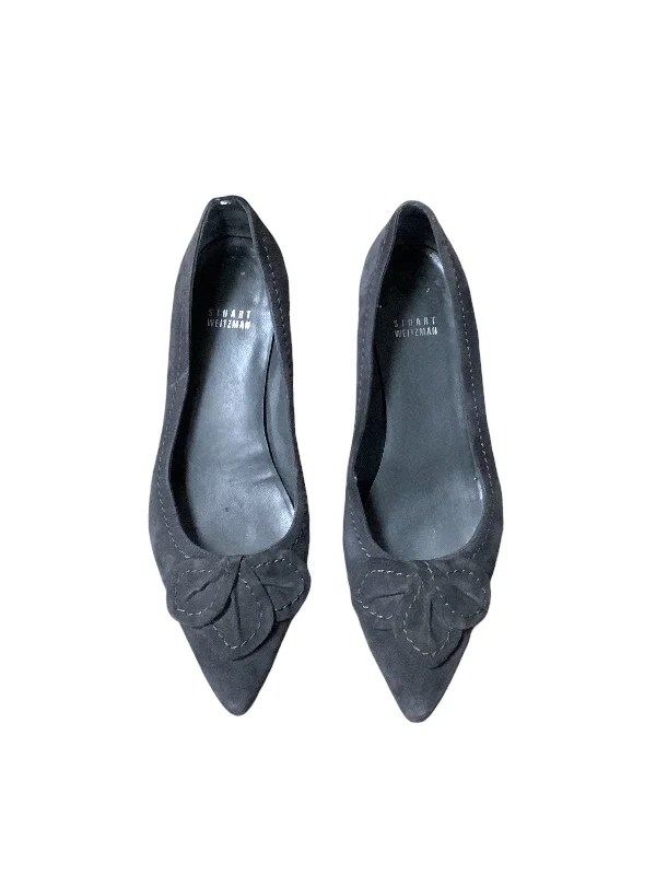 Flats for long dusk dinners -Shoes Flats By Stuart Weitzman In Grey, Size: 9