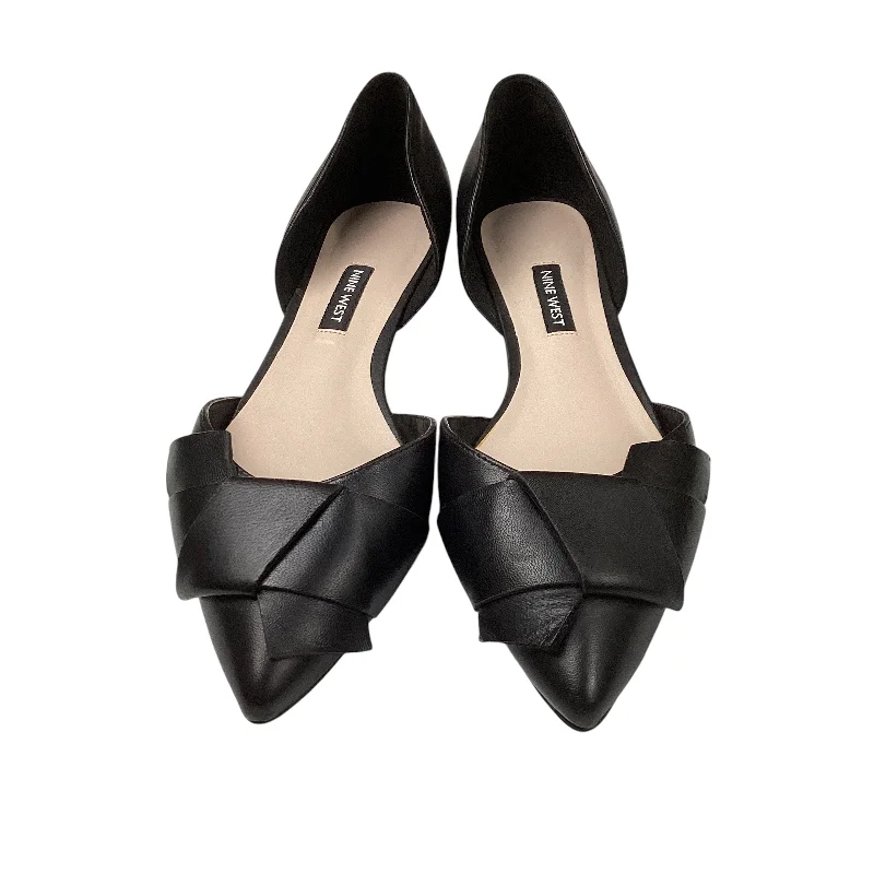 Flats for sharp casual wear -Shoes Flats By Nine West In Black, Size: 8