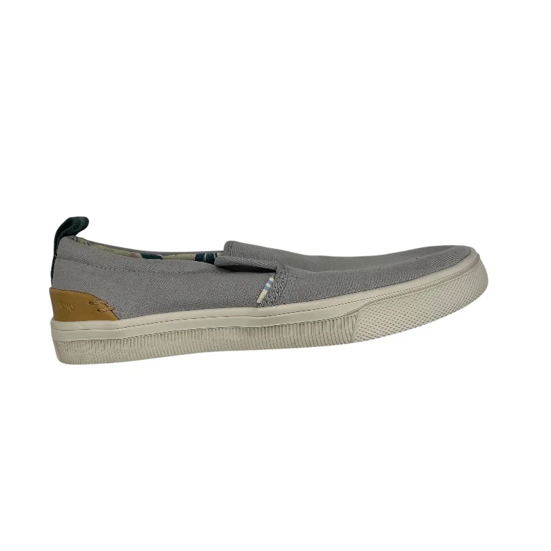 Flats with lightweight denim uppers -Shoes Flats By Toms In Grey, Size:8