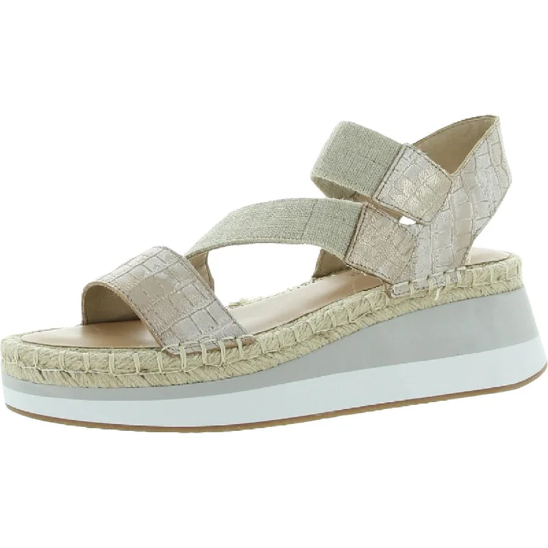 sandals with soft material for comfort-Donald J. Pliner Womens Sadie Leather Snake Print Wedge Sandals