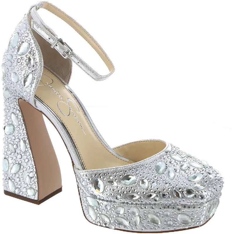 Trendy high heels for seasonal vibes-Jessica Simpson Womens Dreama Rhinestone Metallic Pumps