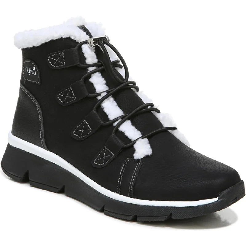 Boots for festive frost wear -Ryka Womens Chill Out Faux Leather Faux Fur Hiking Boots