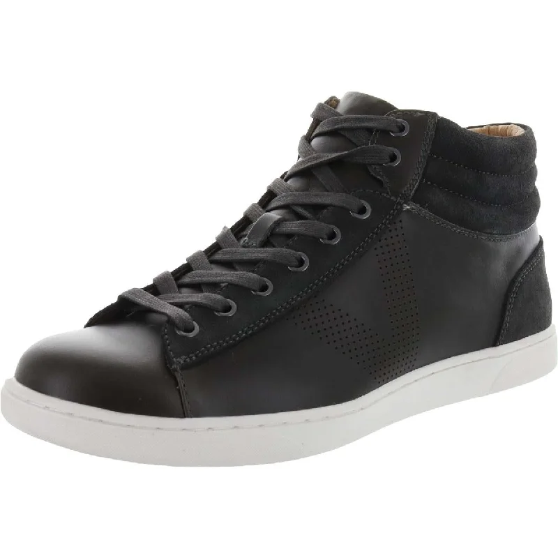 Shoes for kids’ field days -Vionic Mens Malcom Leather Sport High-Top Sneakers