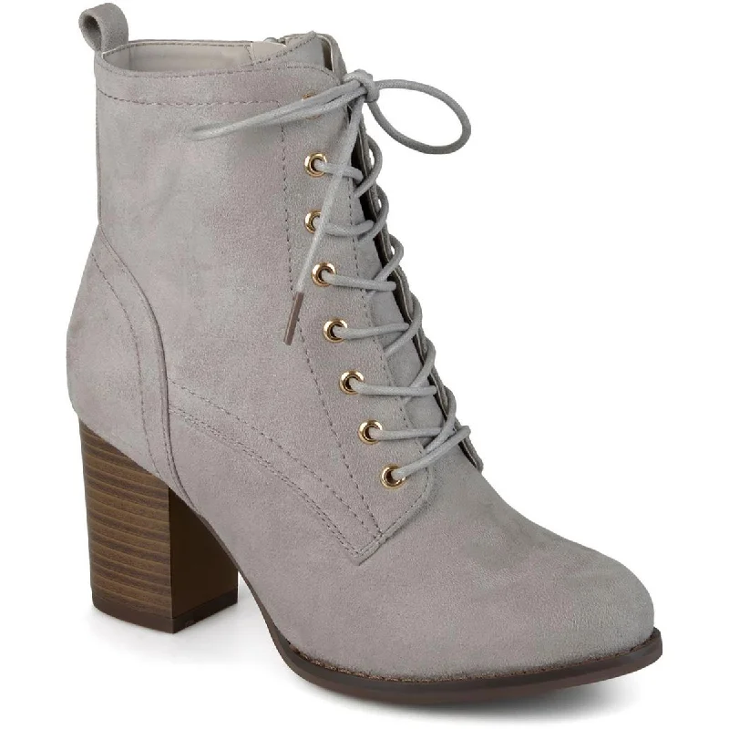 Boots with breezy sole cushioning -Journee Collection Womens 002777 Lug Sole Ankle Wedge Boots