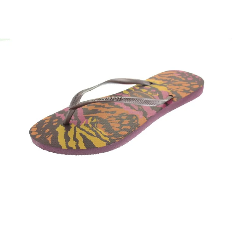 sandals with versatile neutral colors-Havaianas Womens Animal Sandals Casual Flip-Flops