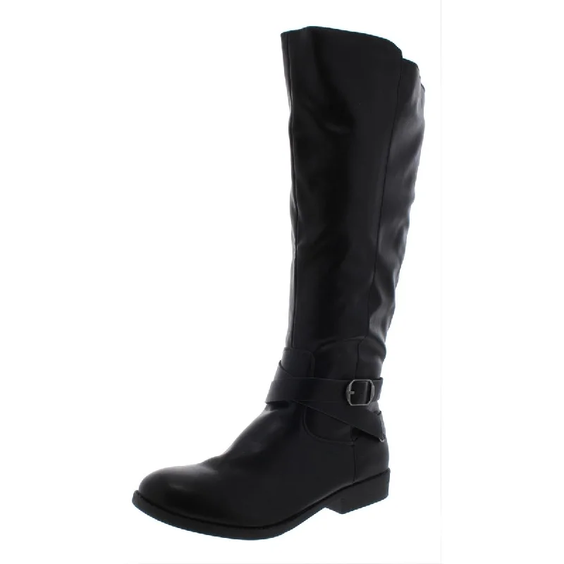 Boots with thick padded fabrics -Style & Co. Womens Madixe Solid Knee-High Riding Boots