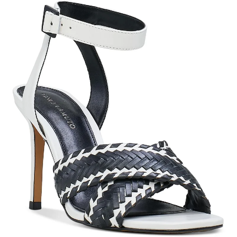 sandals with flexible soles for ease-Vince Camuto Womens Ambrinna Leather Open Toe Ankle Strap